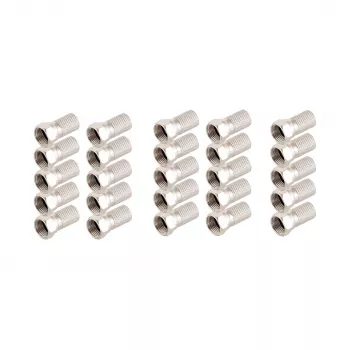SHIVERPEAKS BASIC-S F-konektors 7,2 mm ar blīvējošo gredzenu un lielo uzgriezni, 25 gab. BS85010-R-SET25