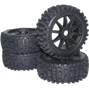 Reely 1:8 Buggy komplektie riteņi Big Core 10-spoke melni, 4 gab. (MV3693SBA3)
