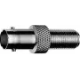 Telegärtner J01008A0021 BNC sieviešu-sieviešu panelim adapteris, 50 Ohm, niķelēts misiņš, melns