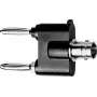 Telegärtner mērīšanas adapters BNC ligzda uz 4 mm banānu spraudņiem, melns/sudraba J01008A0620