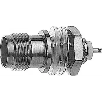 Telegärtner TNC panel ligzda, izolēta, 50 Ohm, lodējama, niķelis/zelts (J01011A0013)