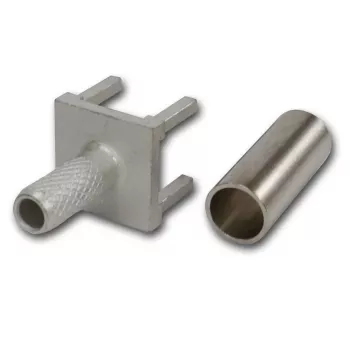 Telegärtner G07 PCB koaksiālais savienotājs, lodēšana/kniedēšana, 50 Ohm, zelta pārklājums, RG-316/U, 5 gab. H01000A0087