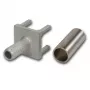 Telegärtner G07 PCB koaksiālais savienotājs, lodēšana/kniedēšana, 50 Ohm, zelta pārklājums, RG-316/U, 5 gab. H01000A0087
