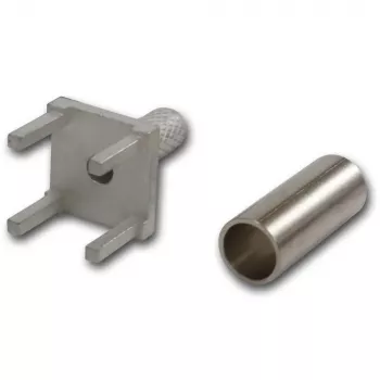 Telegärtner G07 PCB koaksiālais savienotājs, lodēšana/kniedēšana, 50 Ohm, zelta pārklājums, RG-316/U, 5 gab. H01000A0087