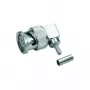 Telegärtner BNC 90° leņķa krimpējams kontaktdakša 50 Ohm RG 316/U, RG 174 A/U, RG 188 A/U (J01000A0010)