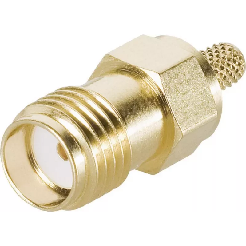 Telegärtner SMA ligzdas crimp savienotājs RG-223/U, RG-142 B/U, RG-400/U, RD-316 kabeļiem, zelta pārklājums, 50 Ohm, DC-18 GHz J01151A0611