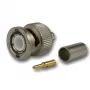 Telegärtner BNC krimp savienotājs 50 Ohm RG-58 C/U kabelim, niķelis/zelts, 4 GHz J01000L1255Z