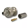 Telegärtner BNC krimp savienotājs 50 Ohm RG-58 C/U kabelim, niķelis/zelts, 4 GHz J01000L1255Z