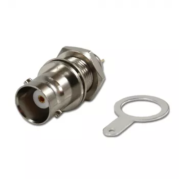 Telegärtner BNC panelis ligzda, izolēta 50 Ohm, baltas izolācijas paplāksnes, Z03 (J01001B1222)
