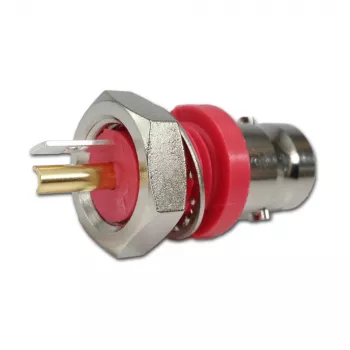 Telegärtner BNC panelas ligzda, izolēta 50 Ohm, sarkans izolācijas atloks, Z01 - 1 gab. (J01001C0043)