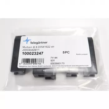 Telegärtner DIN 41622 Type B 8 asimetrisks 8 kontaktu PCB ligzdas savienotājs, lodēšanas terminācija J00040A0911