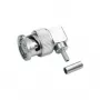 Telegärtner BNC leņķa krimp savienotājs 75 Ohm RG-59 B/U kabelim, lodējams/krimpējams, tēviņš, 1 gab. J01002A1356