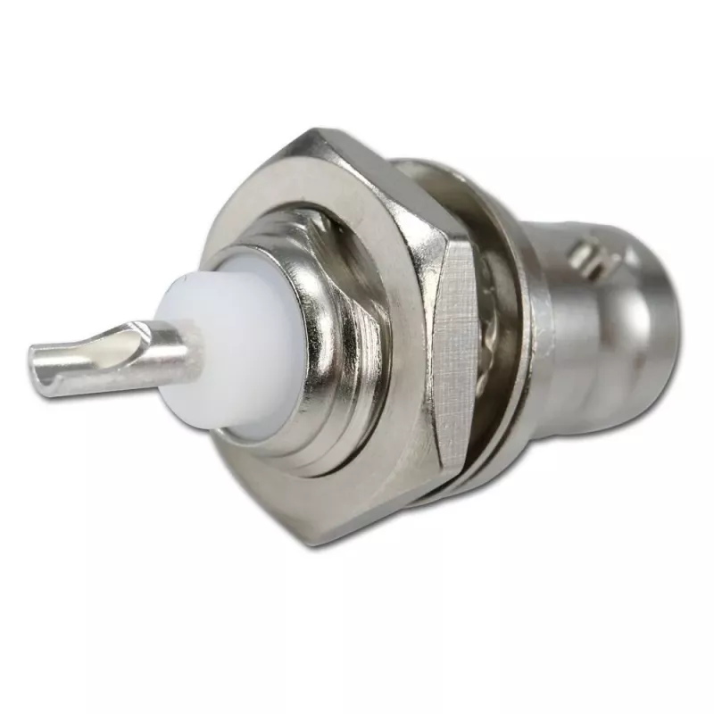 Telegärtner BNC panel montāžas ligzda 50 Ohm, sudraba pārklājuma iekšējais vads, UG-1094/U (J01001B0615Z)
