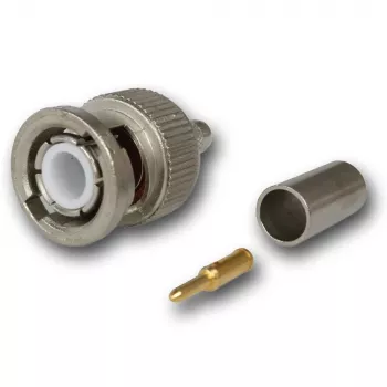 Telegärtner BNC krimpkontakts 50 Ohm RG-58 C/U kabelim, G01 Professional, niķelis/zelts, 250 gab. J01000A1255S