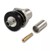 Telegärtner BNC kabeļa ligzda Crimp G01 50 Ohm, Crimp/Crimp, izolēta flange, A1305, Z04, G01 (RG-58 C/U) - 5 gab.