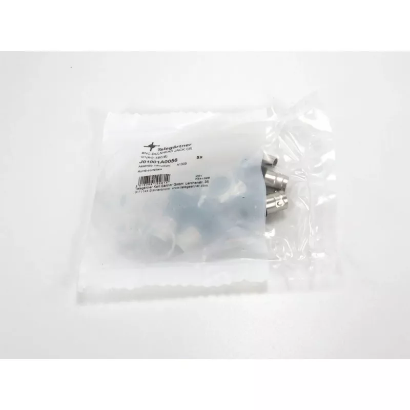 Telegärtner BNC kabeļa ligzda Crimp G01 50 Ohm, Crimp/Crimp, izolēta flange, A1305, Z04, G01 (RG-58 C/U) - 5 gab.