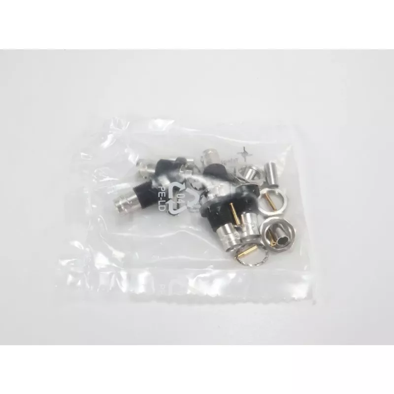 Telegärtner BNC kabeļa ligzda Crimp G01 50 Ohm, Crimp/Crimp, izolēta flange, A1305, Z04, G01 (RG-58 C/U) - 5 gab.