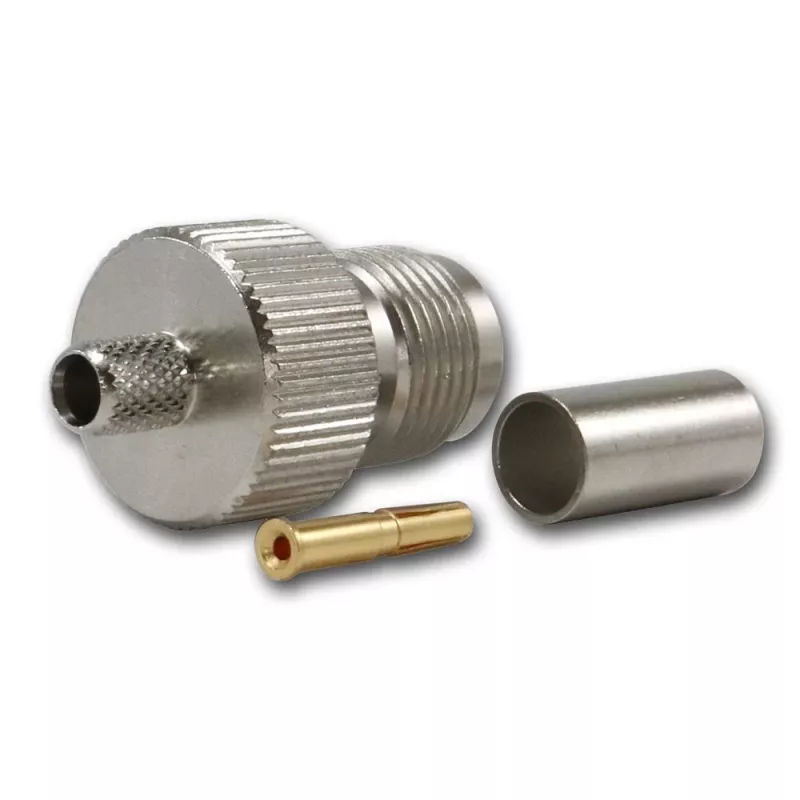 TELEGÄRTNER TNC ligzdas savienotājs RG-58 kabelim, 50 Ohm, crimp/solder, DC-11 GHz