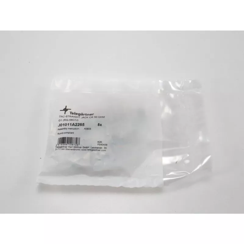 TELEGÄRTNER TNC ligzdas savienotājs RG-58 kabelim, 50 Ohm, crimp/solder, DC-11 GHz
