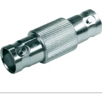 TELEGÄRTNER BNC ligzdas uz BNC ligzdas koaksiālais adapteris, 50 Ohm, niķelēts misiņš, taisns cilindrs J01004A0618