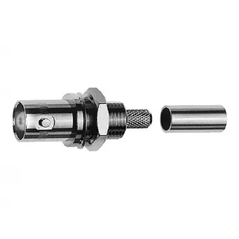 TELEGÄRTNER BNC panelī montējams ligzda crimp savienotājs 50 Ohm RG-223/U, RG-400/U, RG-142 B/U (J01001A0083)