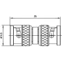 Telegärtner BNC adapteris, BNC kontaktdakša uz BNC kontaktdakšu, 50 Ohm, J01004A0806