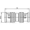 Telegärtner BNC adapteris, BNC kontaktdakša uz BNC kontaktdakšu, 50 Ohm, J01004A0806