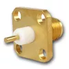 Telegärtner SMA panel mount ligzdas savienotājs, ar flanšu, zelta pārklājums, 50 Ohm, 5 gab. J01151A0621