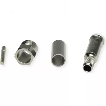 TELEGÄRTNER TEGA J01701A0007Z FME kabeļa ligzda, crimp, RG58C/U, 50 Ohm, niķelis/zelts