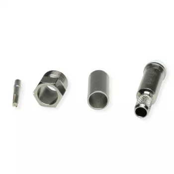 TELEGÄRTNER TEGA J01701A0007Z FME kabeļa ligzda, crimp, RG58C/U, 50 Ohm, niķelis/zelts
