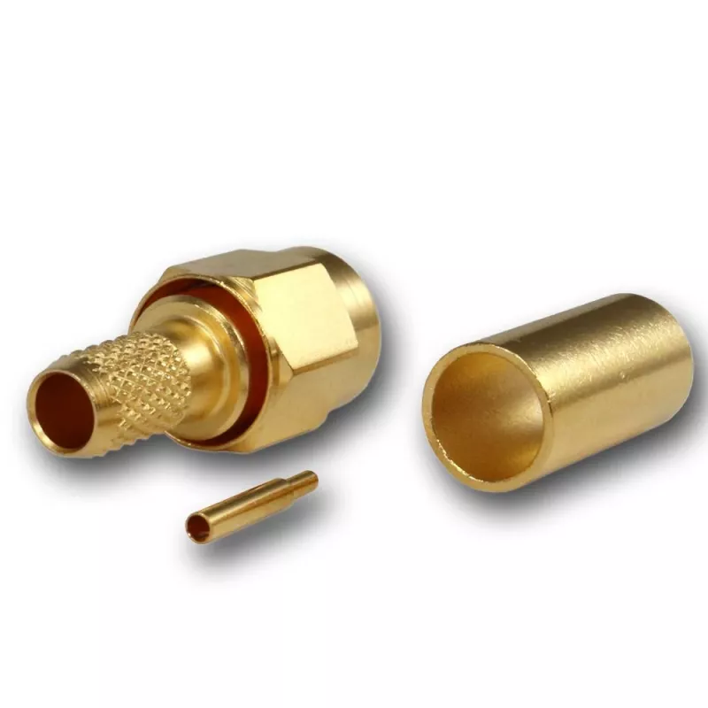 Telegärtner SMA kabeļa spraudnis Crimp/Solder G01 (RG-58C/U), zelta, 1 gab.