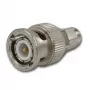 Telegärtner BNC vīrišķais uz SMA vīrišķo koaksiālais adapteris, 50 Ohm, DC-4 GHz, niķelēts misiņš J01008A0018