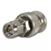 Telegärtner BNC vīrišķais uz SMA vīrišķo koaksiālais adapteris, 50 Ohm, DC-4 GHz, niķelēts misiņš J01008A0018