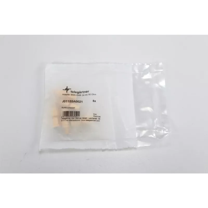 Telegärtner koaksiālais adapteris SMA spraudnis uz SMB spraudni 50 Ohm J01155A0021