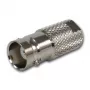 TELEGÄRTNER J01008F0068 BNC ligzda uz FME spraudni koaksiālais adapteris, 50 Ohm, taisns, niķelēts misiņš