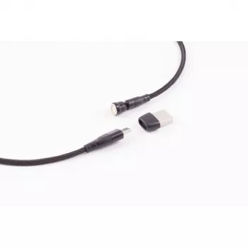 ShiverPeaks BS14-19020 magnētiskais 6-in-1 USB uzlādes kabelis 540°, 60W, 1m, melns