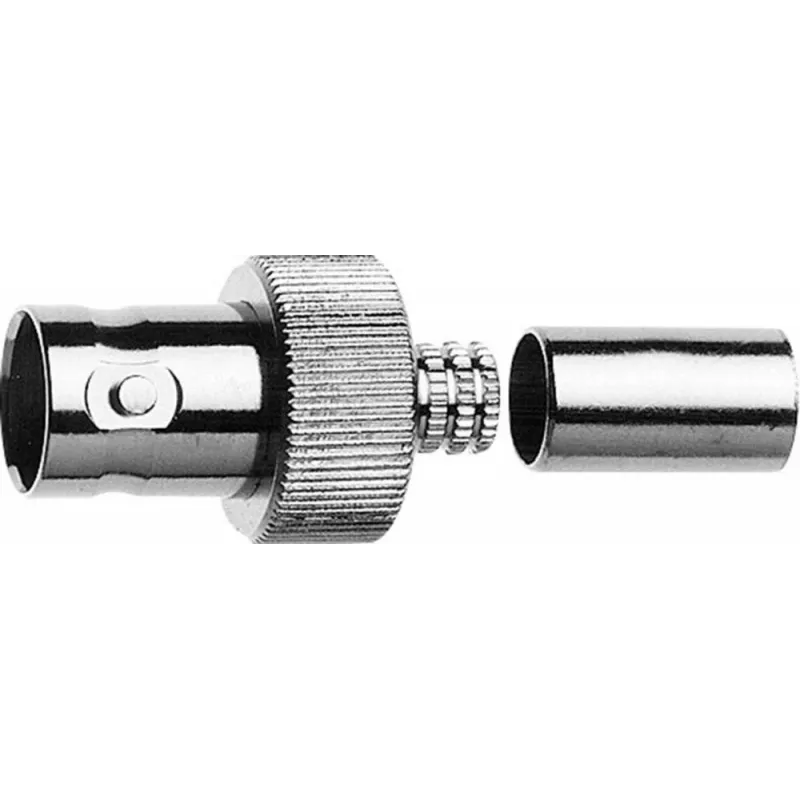 Telegärtner BNC ligzdas krimp savienotājs 75 Ohm, krimp/krimp, G41 kabeļu grupai (0,6/2,8-4,7 mm), 5 gab. J01003A0048