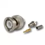 Telegärtner BNC krimpējams spraudnis 50 Ohm RG-178 B/U, taisns, niķelis/zelts, 1 gab.