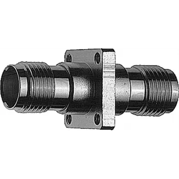 Telegärtner TNC sieviešu uz TNC sieviešu taisns koaksiālais adapteris, 50 Ohm, DC līdz 11 GHz, niķelēts misiņš