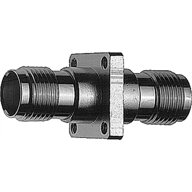 Telegärtner TNC sieviešu uz TNC sieviešu taisns koaksiālais adapteris, 50 Ohm, DC līdz 11 GHz, niķelēts misiņš