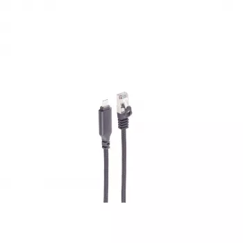 SHIVERPEAKS USB-C uz RJ45 Gigabit Ethernet adaptera kabelis, alumīnijs, melns, 1m (BS14-51025)