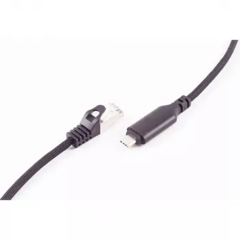 SHIVERPEAKS USB-C uz RJ45 Gigabit Ethernet adaptera kabelis, alumīnijs, melns, 1m (BS14-51025)