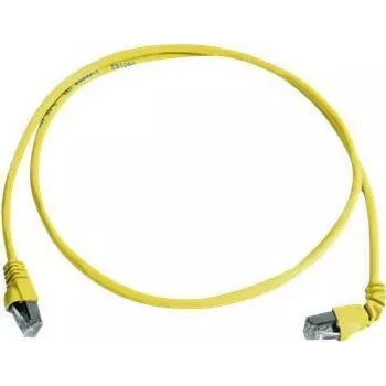 Telegärtner 100008019 CAT 6a S/FTP komutācijas kabelis, RJ45, 1 m, dzeltens, LSZH, liesmu slāpējošs