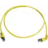 Telegärtner 100008019 CAT 6a S/FTP komutācijas kabelis, RJ45, 1 m, dzeltens, LSZH, liesmu slāpējošs