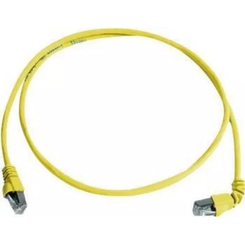 Telegärtner 100008019 CAT 6a S/FTP komutācijas kabelis, RJ45, 1 m, dzeltens, LSZH, liesmu slāpējošs