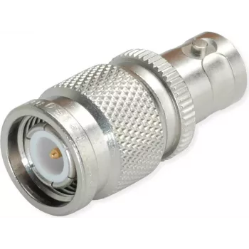 Telegärtner BNC Female to TNC Male adapteris, 50 Ohm, niķelēts misiņš, DC-4 GHz, taisns