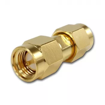 TELEGÄRTNER SMA vītņu uz SMA vītņu koaksiālais adapteris, 50 Ohm, DC-18 GHz, zelta pārklājuma misiņš
