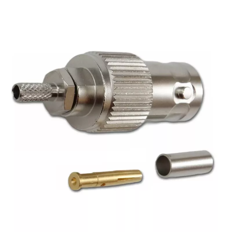 Telegärtner BNC kabeļa ligzda ar presēšanas (crimp) montāžu G04 75 Ohm RG-179B/U kabelim, 5 gab. J01003B0021