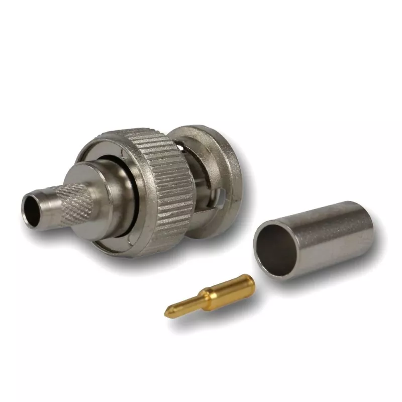 Telegärtner BNC kabeļa spraudnis Crimp G01 50 Ohm, Crimp/Crimp, Standard, A0205, G01 (RG-58 C/U), YR23092 Belden - 1 gabals (J01000F1255Z)