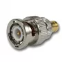 TELEGÄRTNER koaksiālais adapteris BNC male uz SMB female, 50 Ohm, taisns, niķelēts misiņš J01008F0030